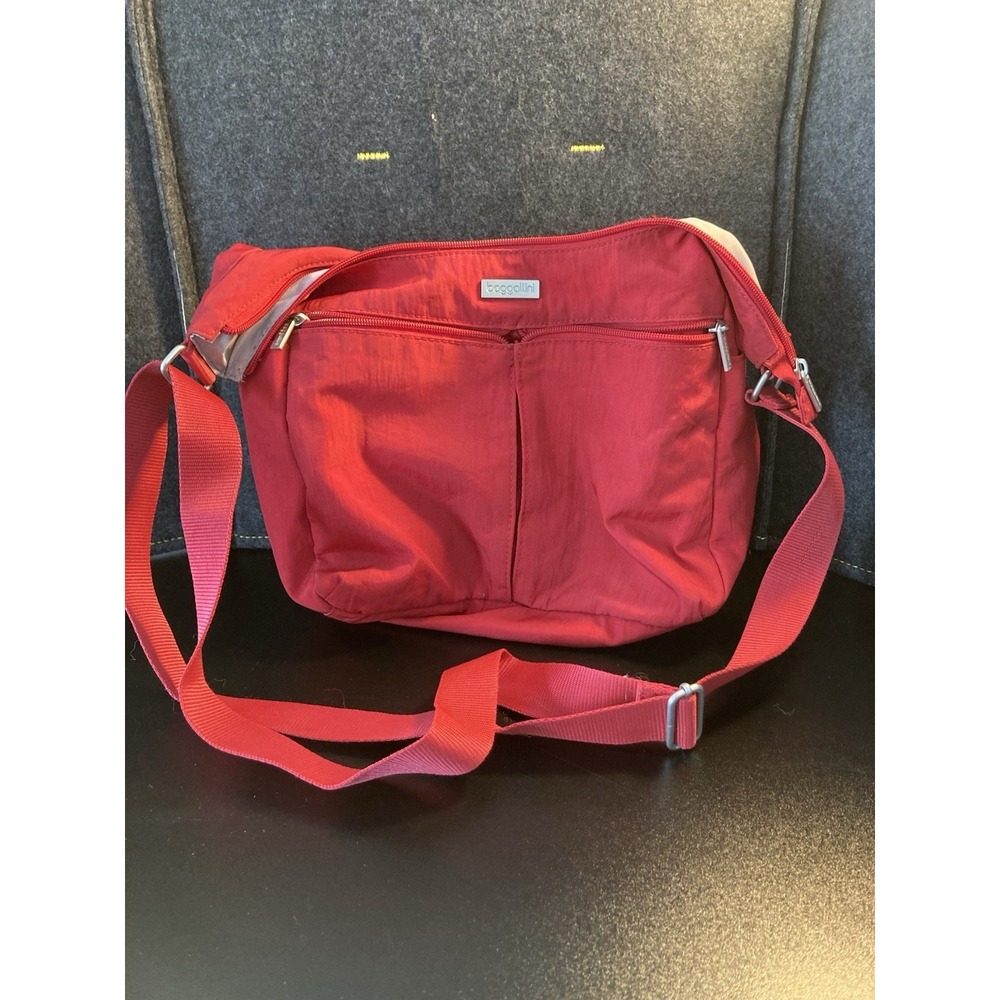 Baggallini Horizon Red Crossbody‎ Bag-Travel,Lightweight, Water-Resistant Nylon - Picture 2 of 16